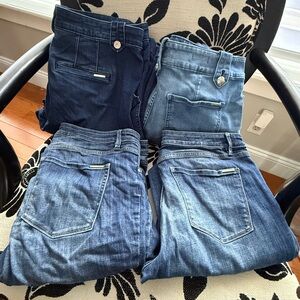 WHBM Women's Lot of 4 Pair denim jeans White House Black Market size 12 - NWOT